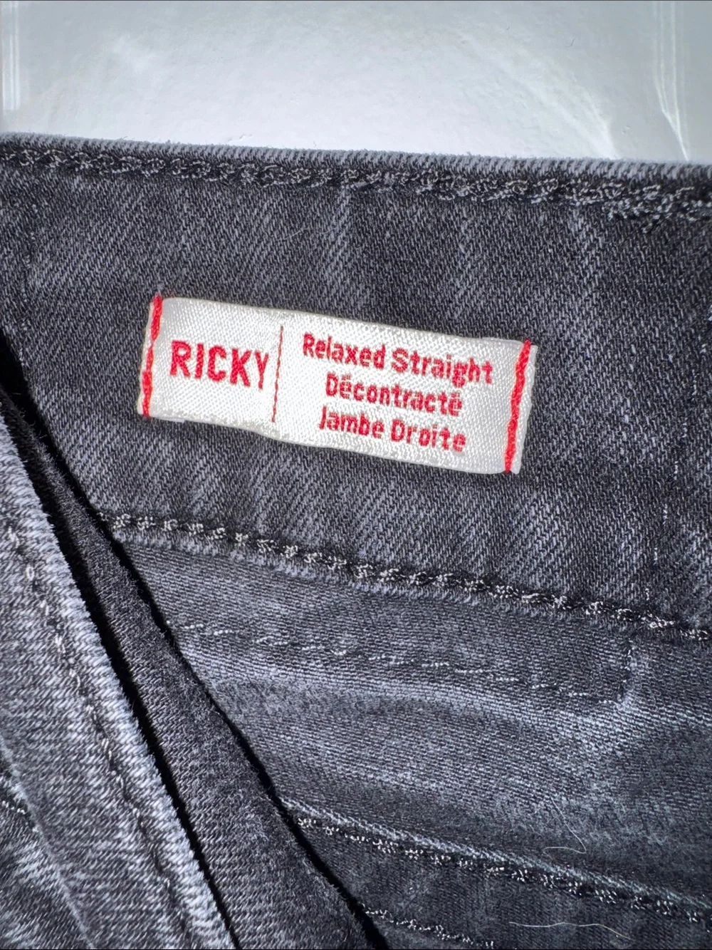 True Religion Men's Straight Black Denim Jeans